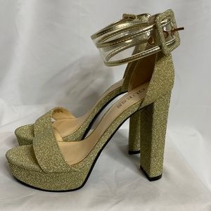 Guess Gold Glitter Heels